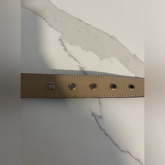 AUTHENTIC EMILIO PUCCI Gold Buckle Waist Belt Leather Trim Blue Size XS-S - Picture 10 of 10